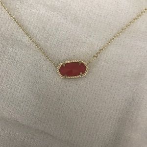 Red Kendra Scott Elisa necklace